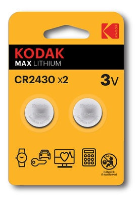 KODAK PILA 30417755 CR2430 MAX 3V 2PZ