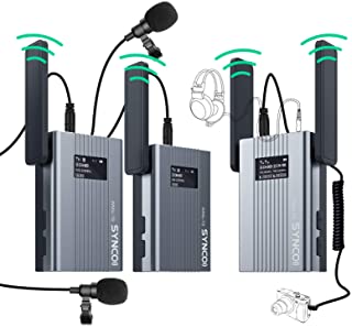 SYNCO TS SISTEMA WIRELESS UHF 150MT PROFESSIONALE OMNIDIREZIONALE A LAVALIER BATT. INTEGRATA - 2 TRASMETTITORI + 1 RICEVITORE