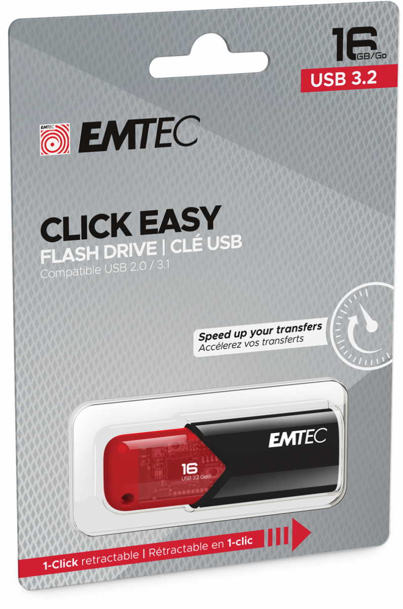EMTEC USB3.2 CLICK EASY B110 PEN DRIVE 16GB RED