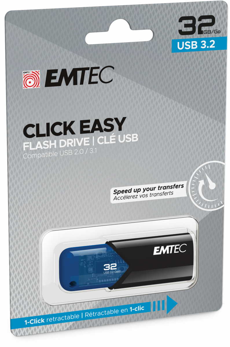 EMTEC USB3.2 CLICK EASY B110 PEN DRIVE 32GB BLUE