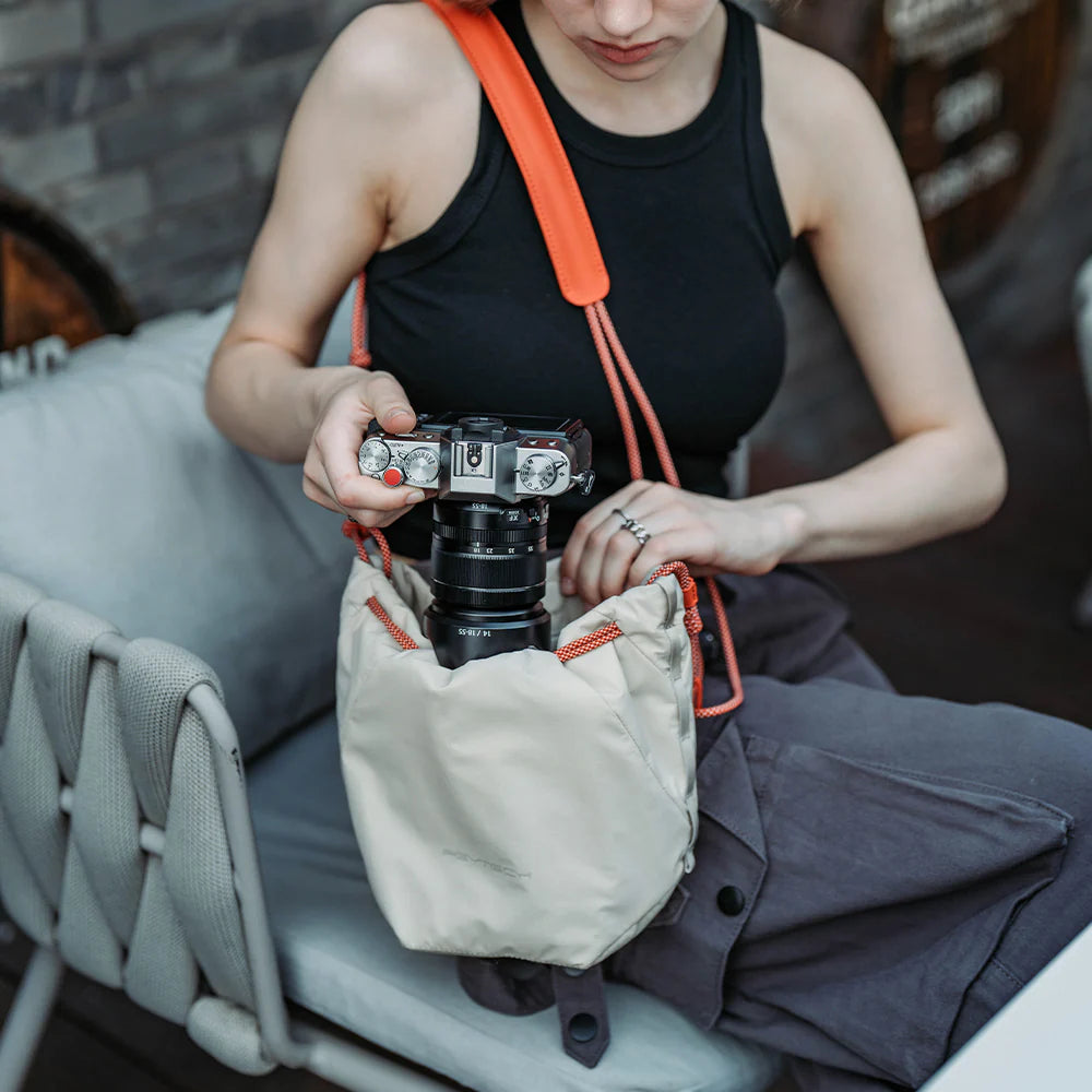 ONEGO DRAWSTRING BAG AVORIO