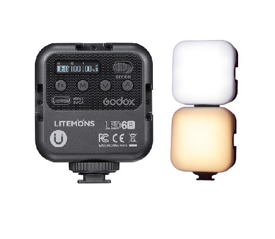 LED6BI Flash per Videocamera Nero