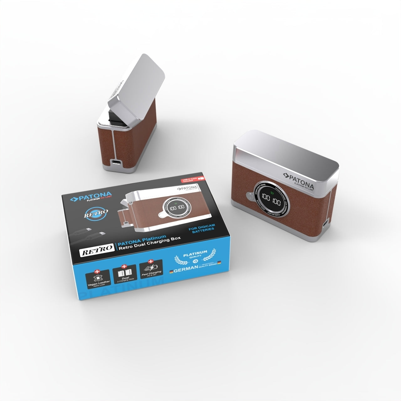 PLATINUM RETRO DUAL CHARGING CASE USB-C FOR NIKON EN-EL15