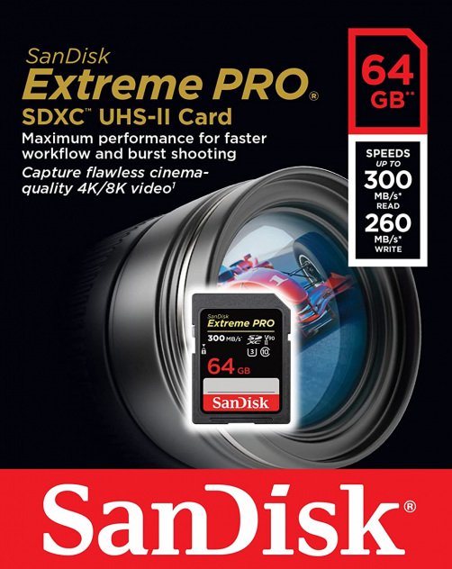 EXTREME PRO 64 GB SDXC UHS-II CLASSE 10 V90 300MB/S