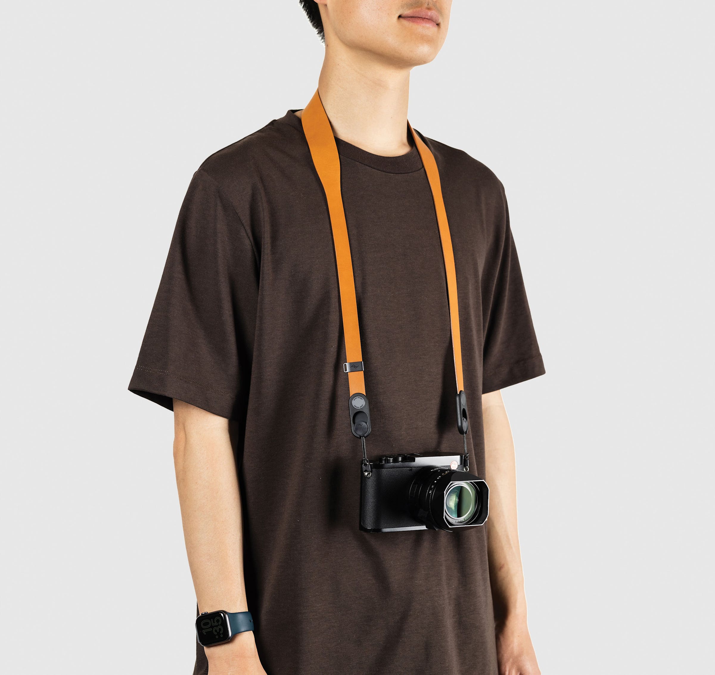 Form - Leather Pelle Camera Strap Short - Amber