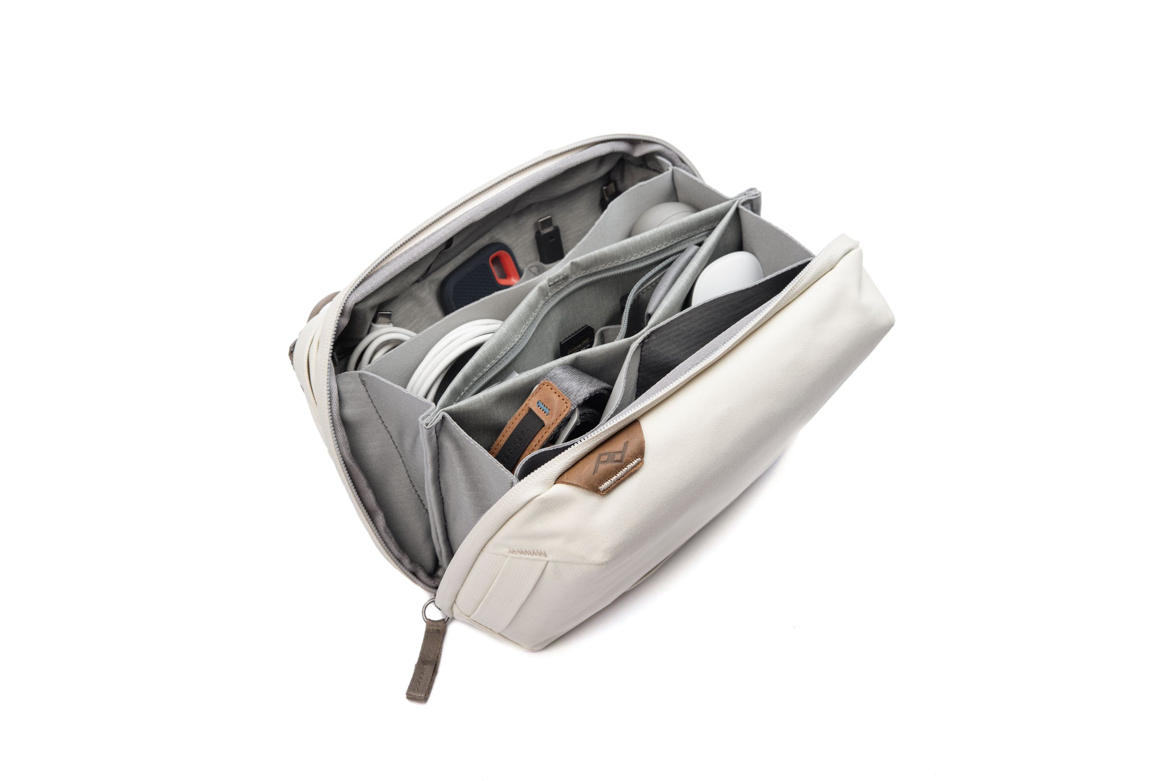 Tech Pouch Bone - Bianco Beige