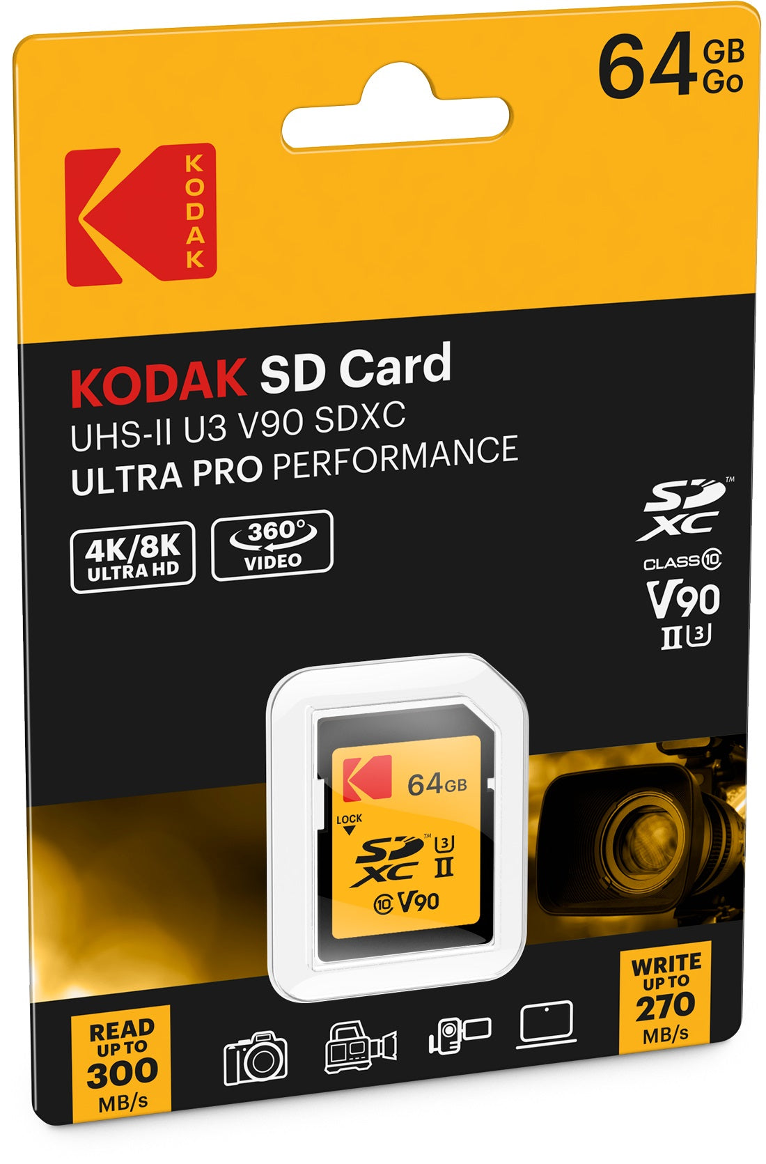 SDXC 64GB Classe 10 UHS-II U3 V90 Ultra Pro Performance