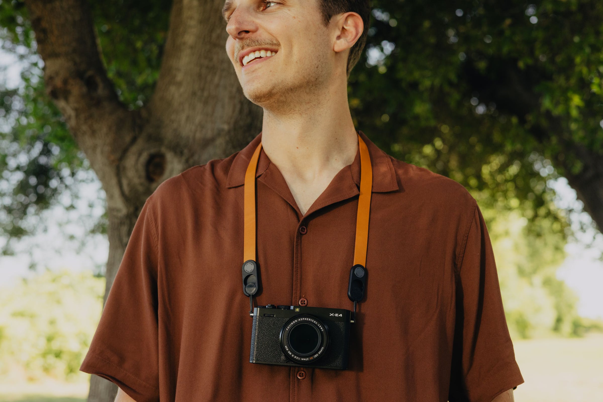 Form - Leather Pelle Camera Strap Neck - Amber