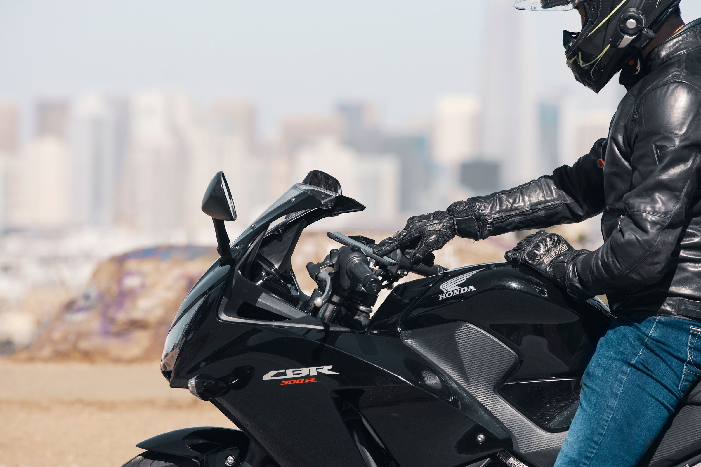 Mobile - Supporto da manubrio centrale per moto - con Antivibrazione