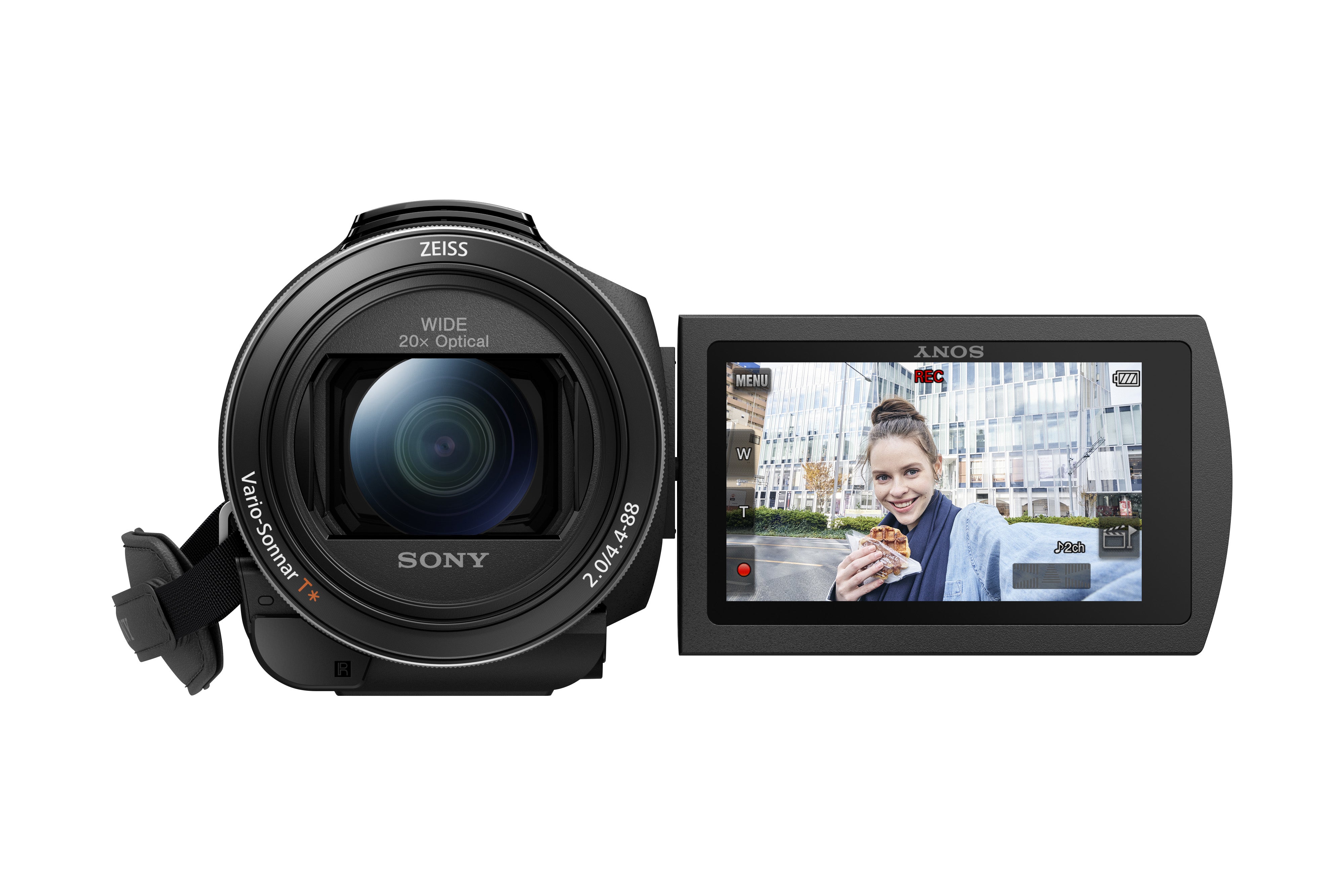 Sony FDR-AX43 – Videocamera Digitale 4K Ultra HD con Sistema di stabilizzazione integrato a cinque assi (Balanced Optical SteadyShot™), Zoom ottico 20x, LCD orientabile, nero
