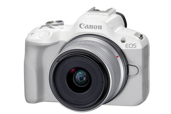 Canon EOS R50 bianca + RF-S 18-45mm F4.5-6.3 IS STM kit