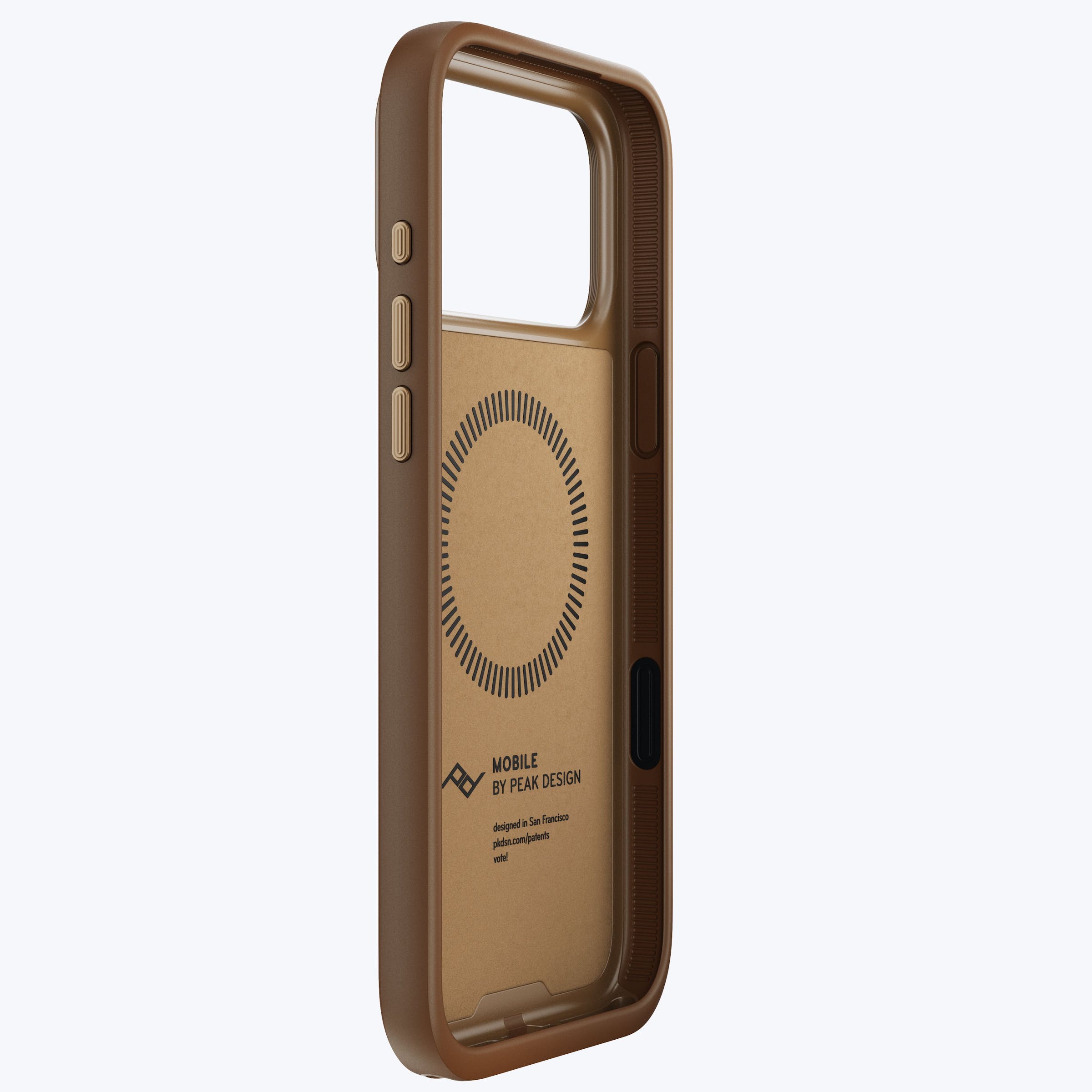 Mobile Everyday Clarino Loop Case iPhone 17 Pro Max Tan