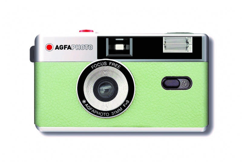 AGFA FOTOCAMERA ANALOGICA 35MM VERDE MENTA CON BORSA