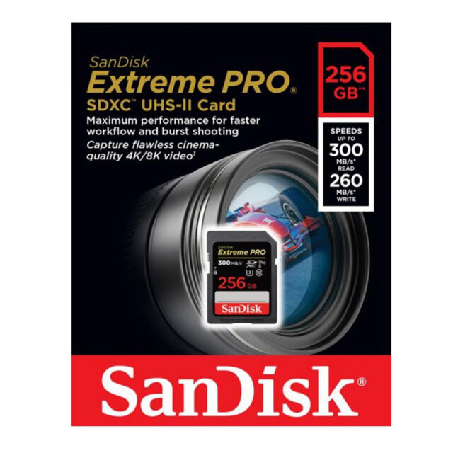 EXTREME PRO 256 GB SDXC UHS-II CLASSE 10