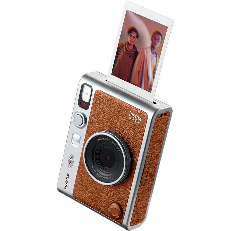 FUJI INSTAX MINI EVO HYBRID CAMERA MICRO-SD MONITOR 3,0" BROWN USB-C