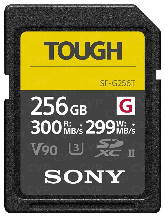 256GB SDXC Tough UHS II U3 R300MB/s W299MB/s 4k V90 IPX68