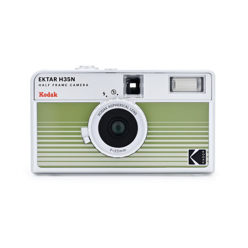 KODAK EKTAR H35-N HALF FRAME FILM CAMERA ANALOGICA RK0303 STRIPED GREEN