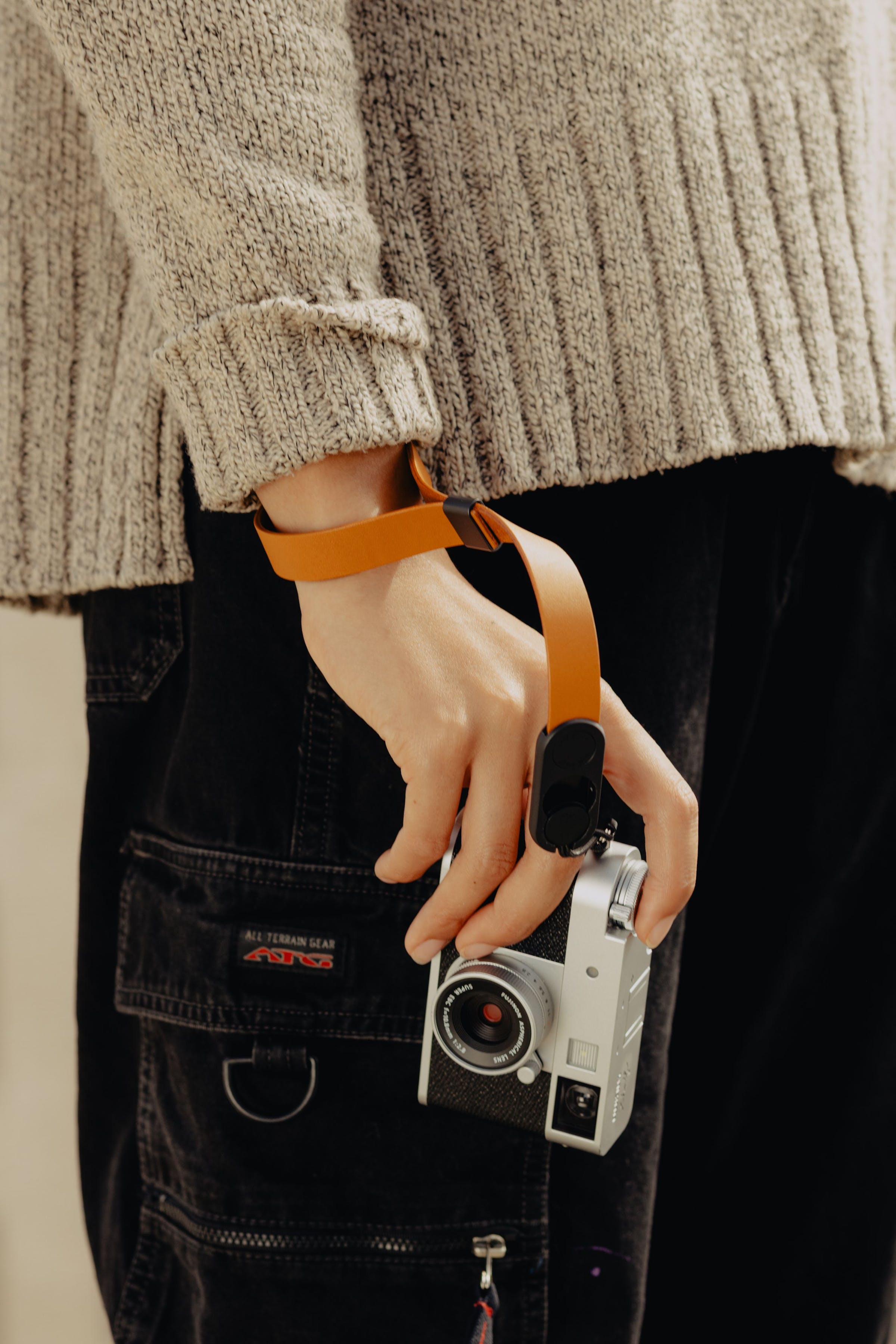 Cuff in pelle - Amber