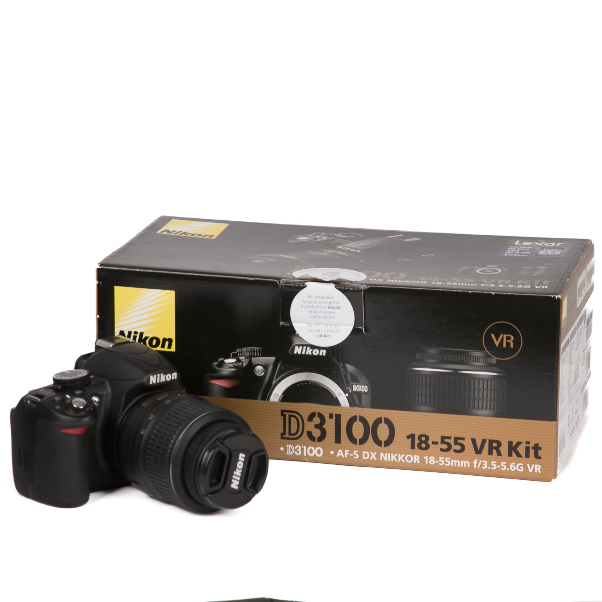 Nikon D3100 + 18-55 VR kit compreso di borsa Lowepro - usato
