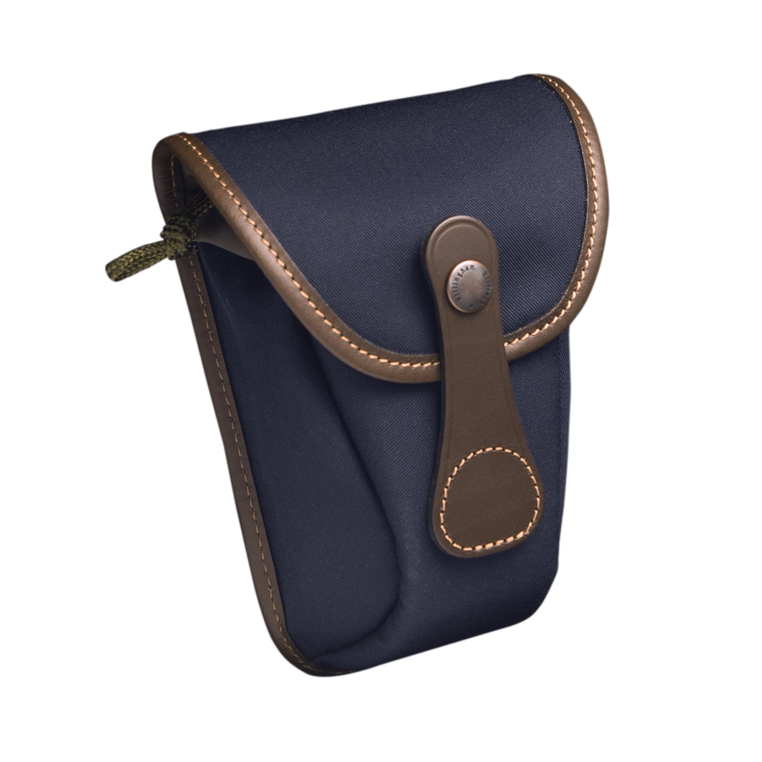 Billingham Tasca AVEA07 Tela Blu Navy/Bordi Cuoio cioccolato + finiture ottone