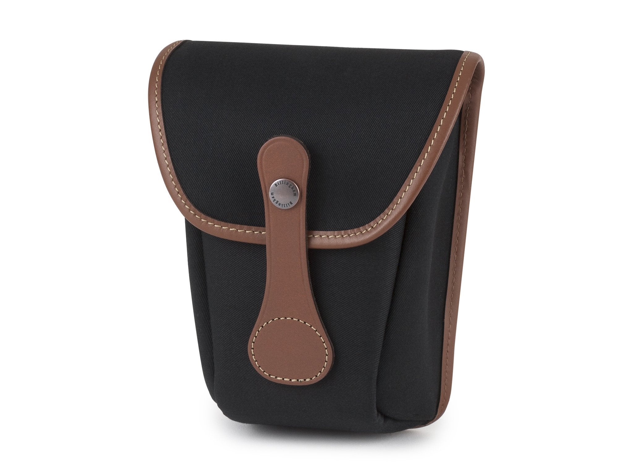 Billingham Tasca AVEA08 Tela Nero/Bordi Cuoio marrone chiaro + finiture ottone
