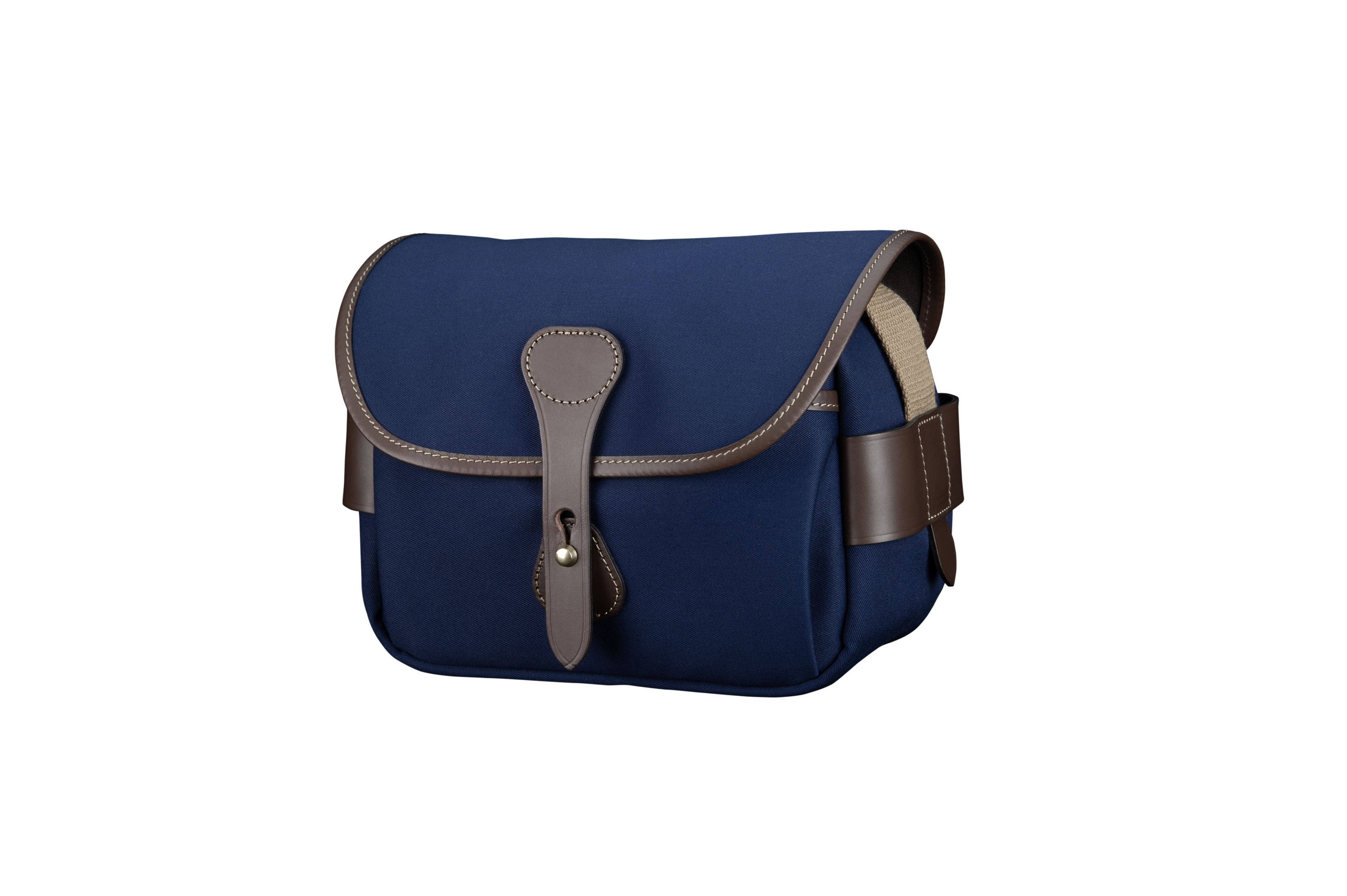 Billingham Borsa S2 Tela Navy/Bordi Cuoio cioccolato