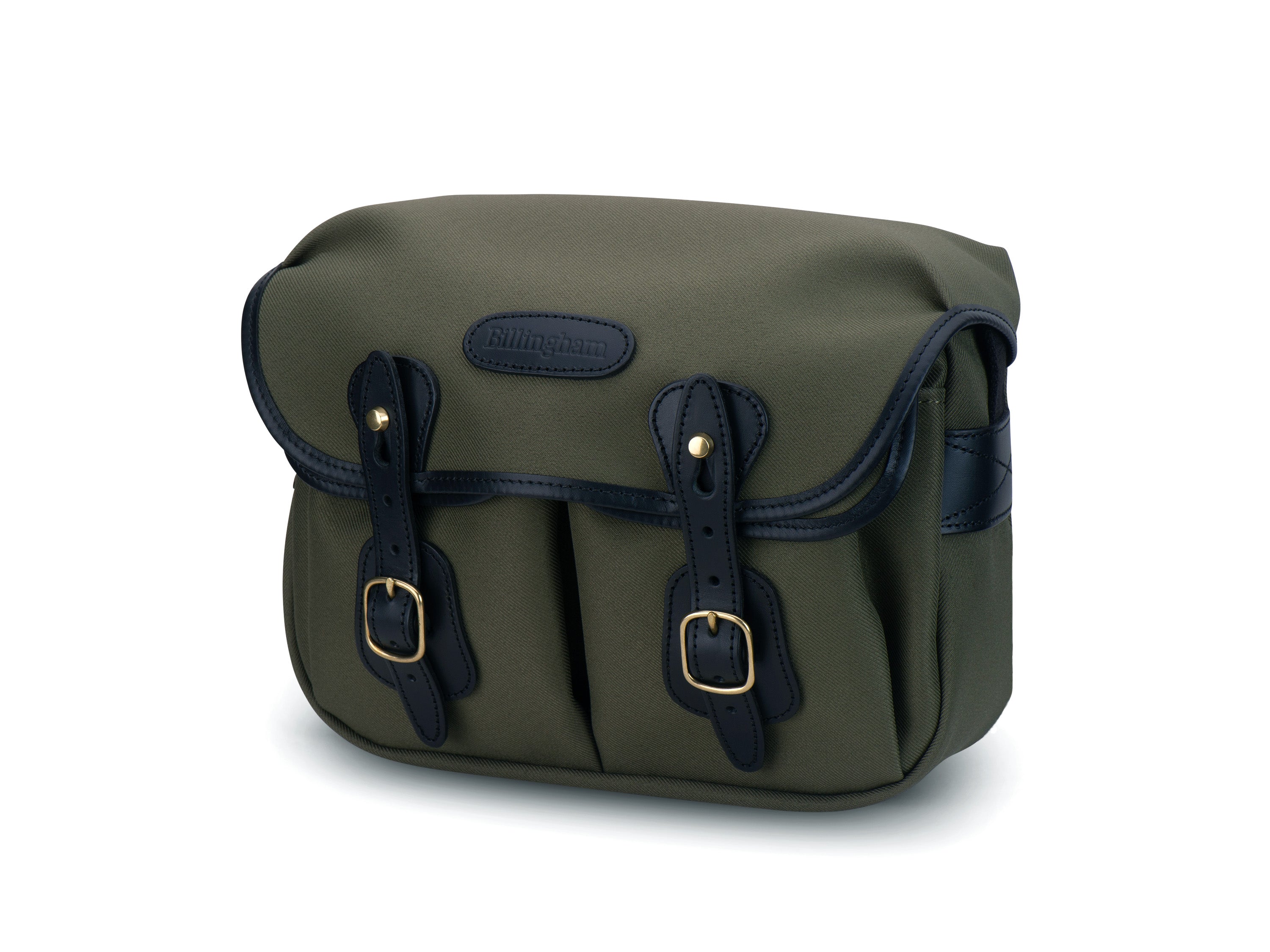 Billingham Borsa Hadley Small FibreNyte Verde Salvia/Bordi Cuoio nero
