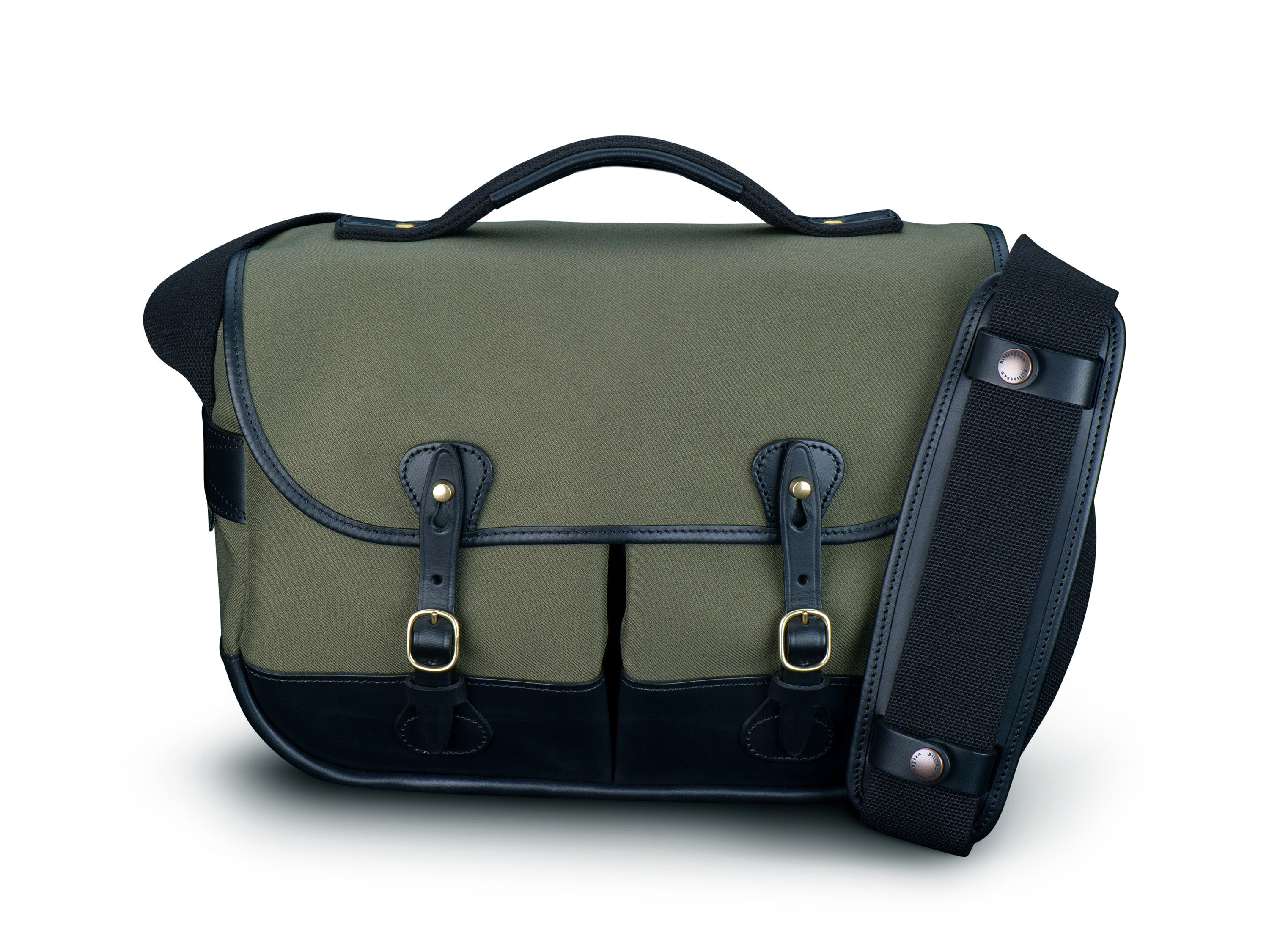 Billingham Borsa Mini Eventer FibreNyte Verde Salvia/Bordi Cuoio nero