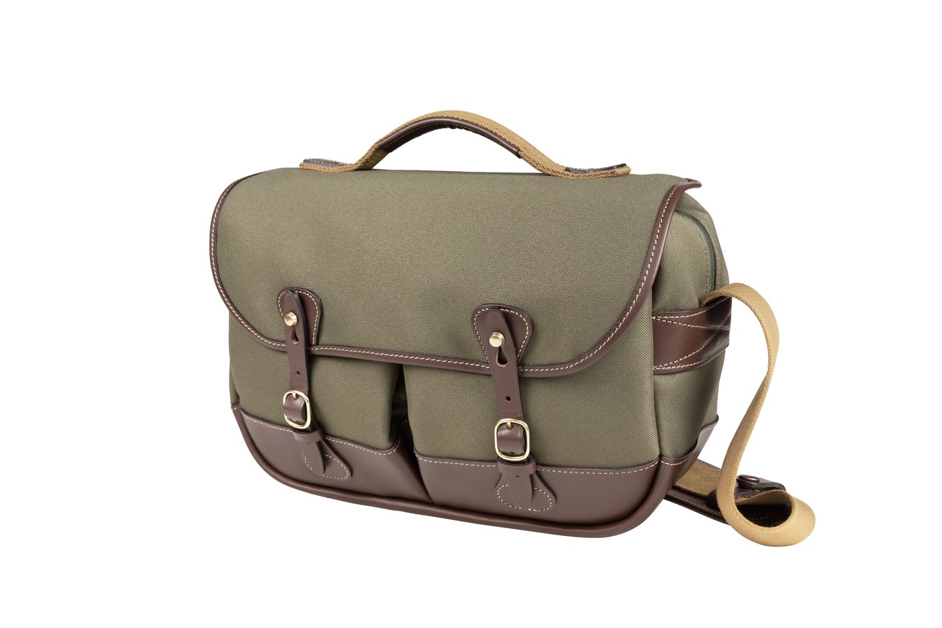 Billingham Borsa Mini Eventer FibreNyte Verde Salvia/Bordi Cuoio cioccolato