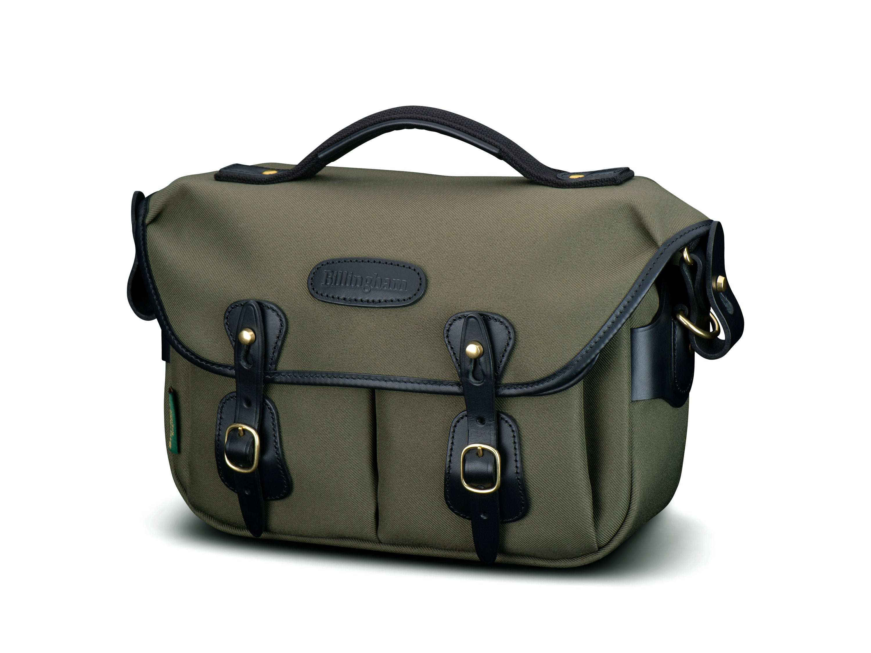 Billingham Borsa Hadley Small Pro FibreNyte Verde Salvia/Bordi Cuoio nero