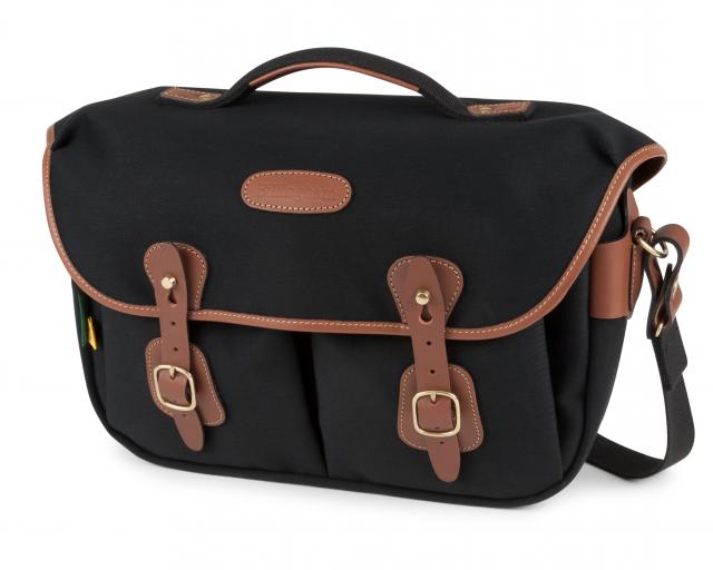 Billingham Borsa Hadley Pro 2020 Tela Nero/Bordi Cuoio marrone chiaro