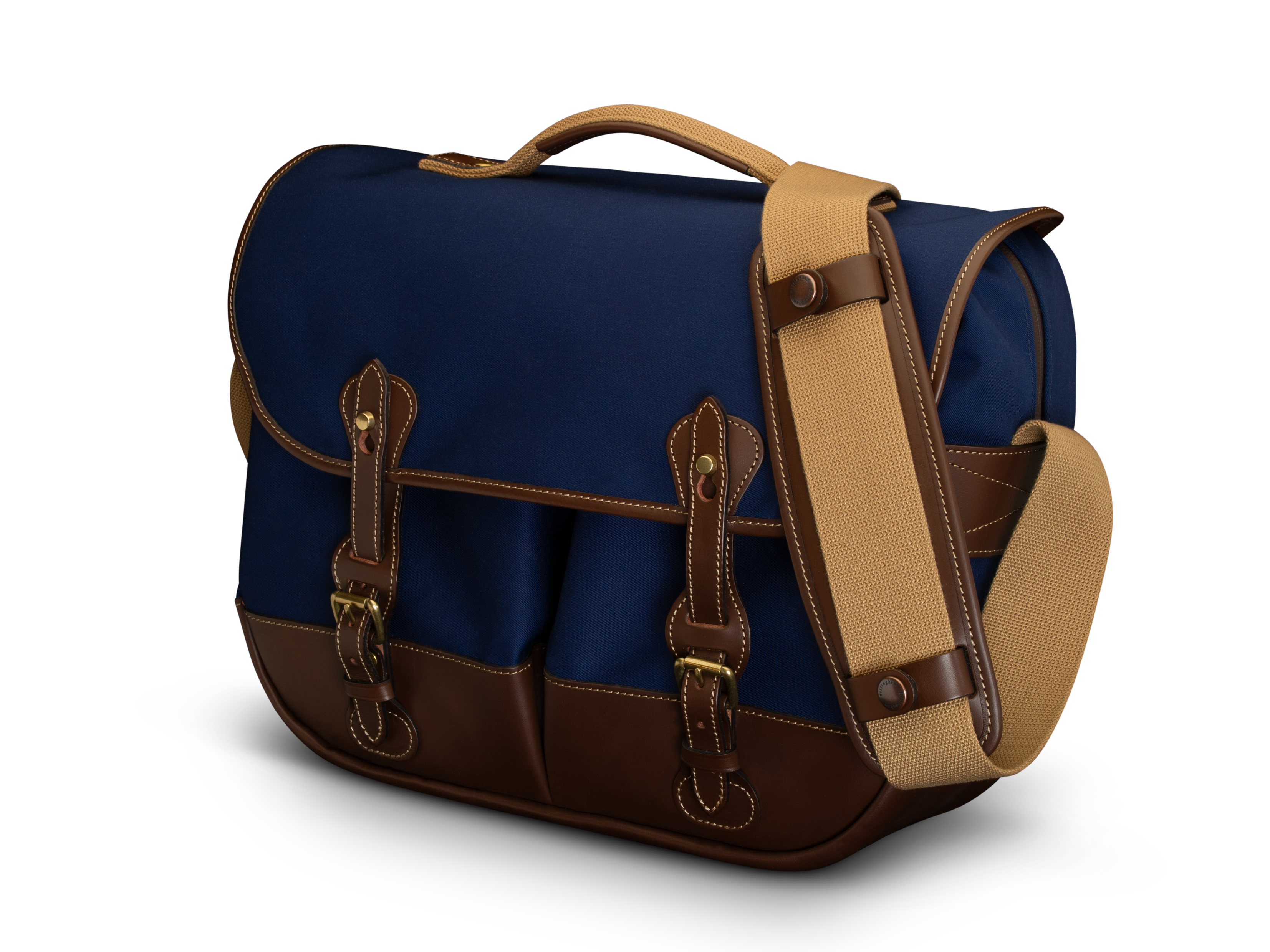Billingham Borsa Eventer MKII Canvas Blu Navy/Bordi Cuoio cioccolato