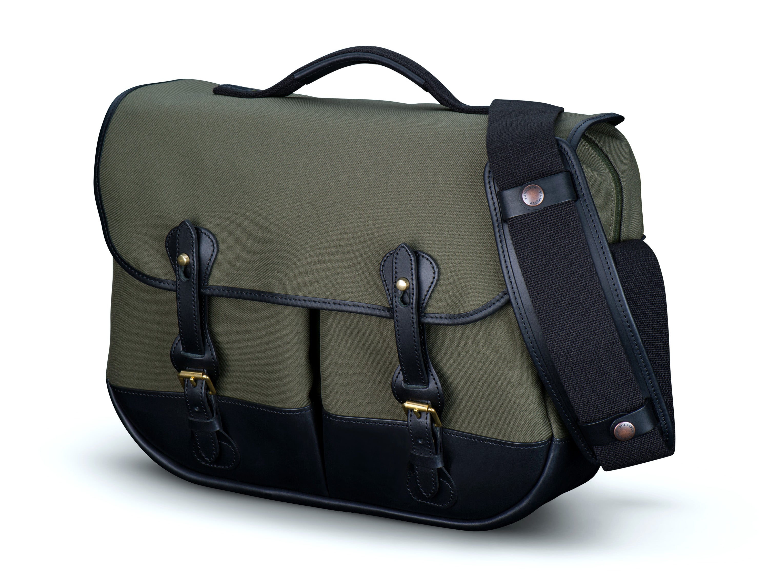 Billingham Borsa Eventer MKII FibreNyte Verde Salvia/Bordi Cuoio nero