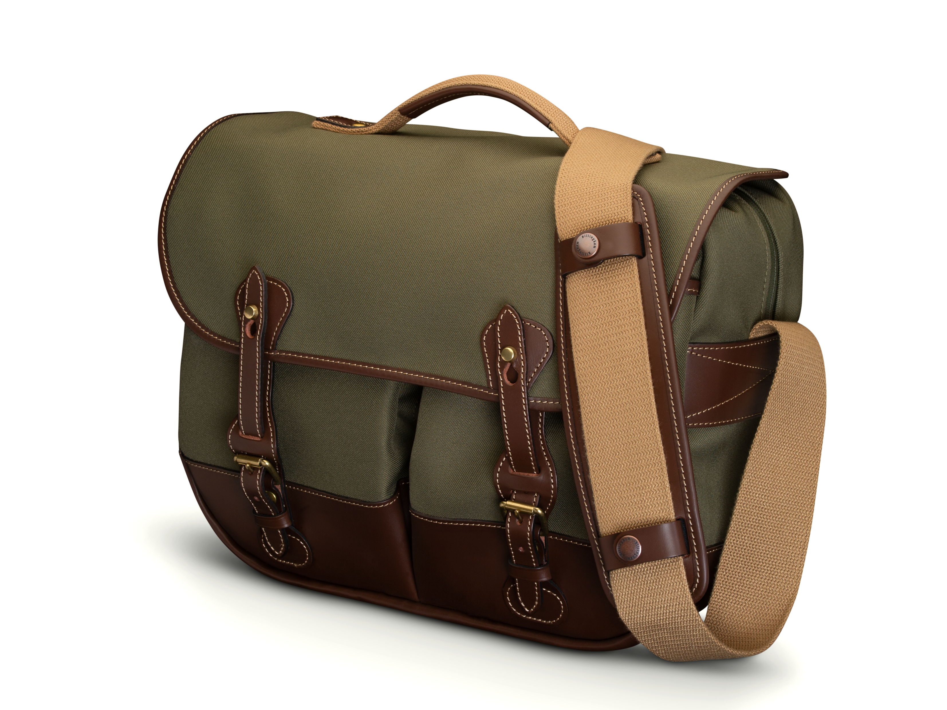 Billingham Borsa Eventer MKII FibreNyte Verde Salvia/Bordi Cuoio cioccolato