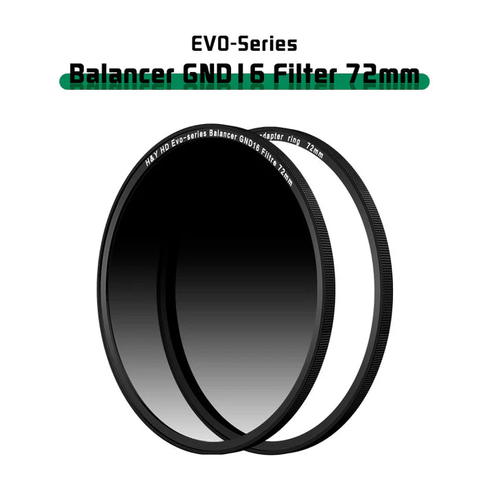 H&Y filtro EVO HD Balancer GND 16 alluminio anodizzato 72mm e adattatore magnetico