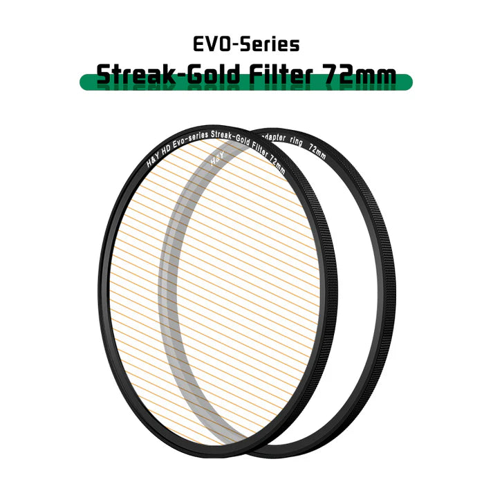 H&Y filtro EVO striscia-Gold HD alluminio anodizzato 72mm e adattatore magnetico