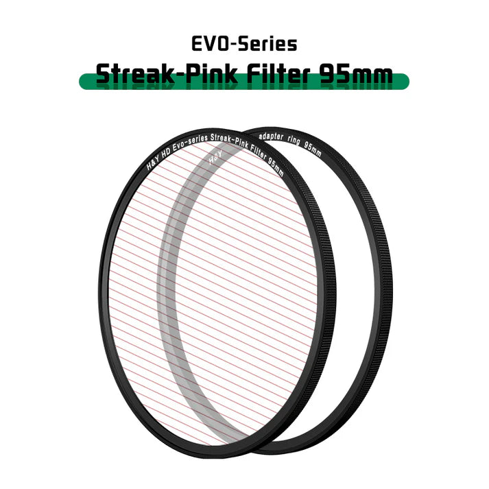H&Y filtro EVO striscia-Pink HD alluminio anodizzato 95mm e adattatore magnetico
