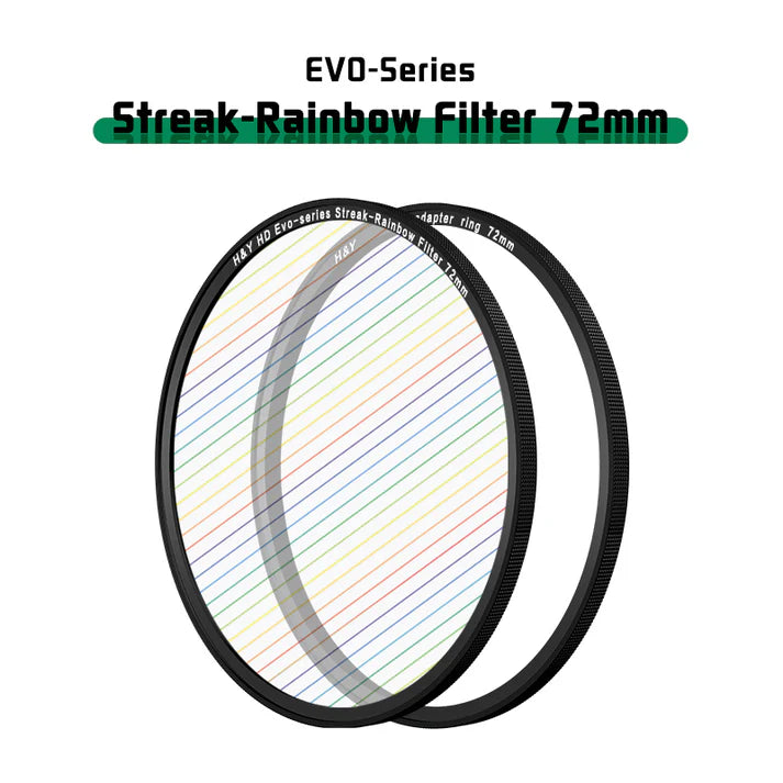 H&Y filtro EVO striscia-Rainbow HD alluminio anodizzato 72mm e adattatore magnetico