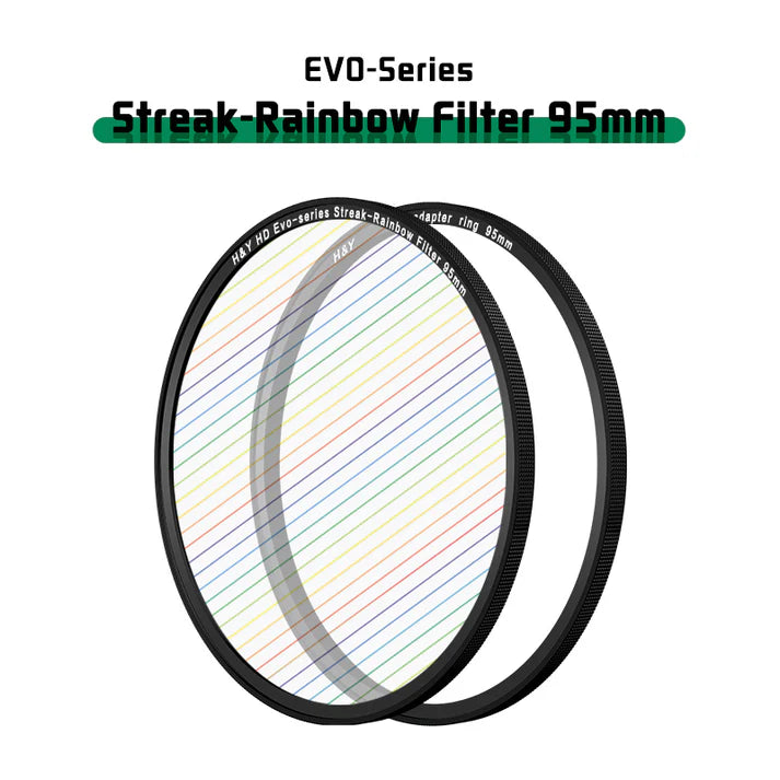 H&Y filtro EVO striscia-Rainbow HD alluminio anodizzato 95mm e adattatore magnetico