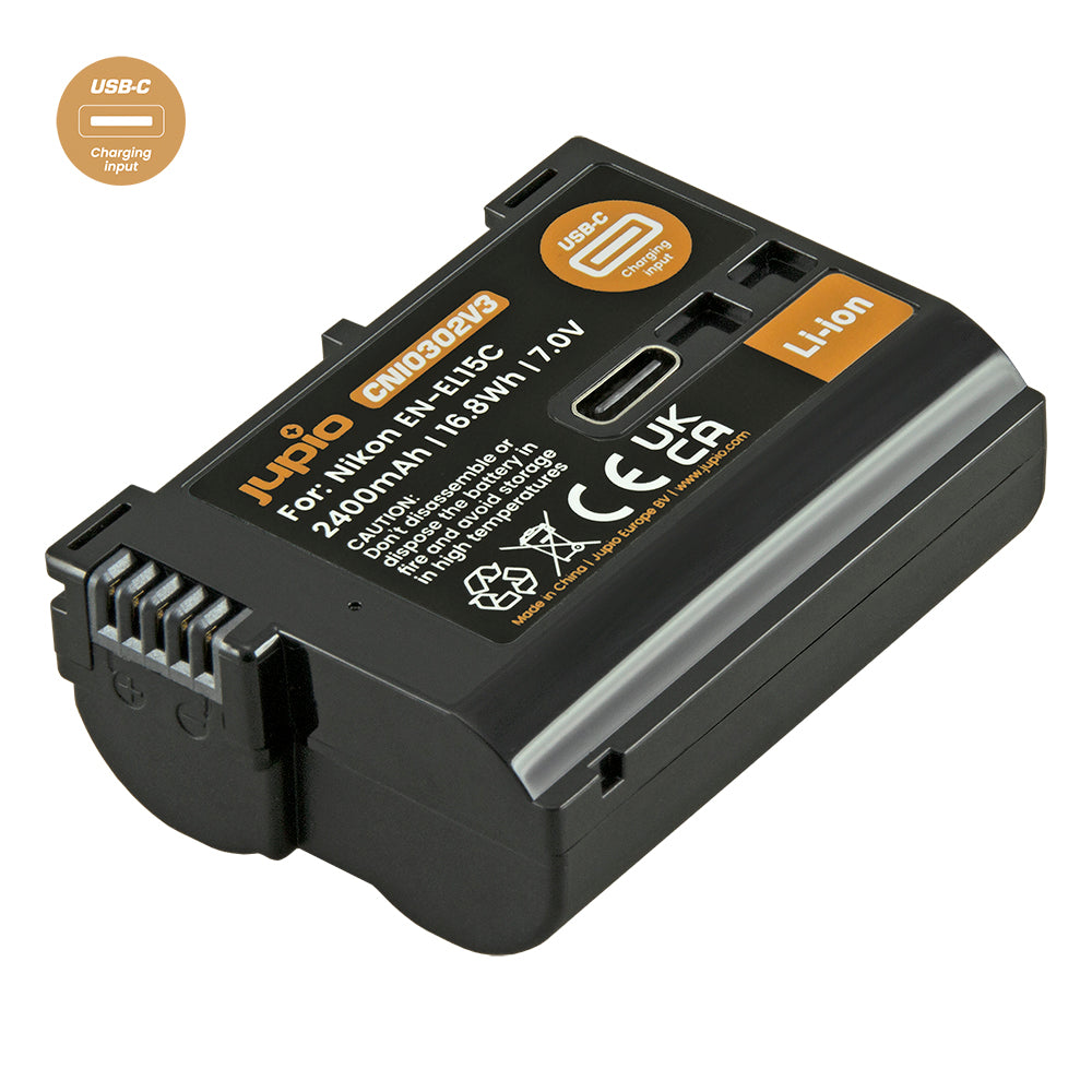 Jupio Batteria *ULTRA C* Nikon Z6 III Nikon EN-EL15C (USB-C input) 2400mAh