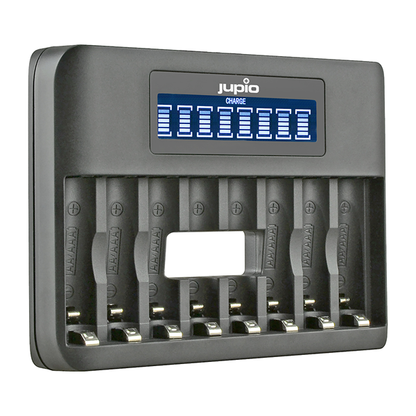 Jupio Octo caricabatteria LCD - USB 8-slots