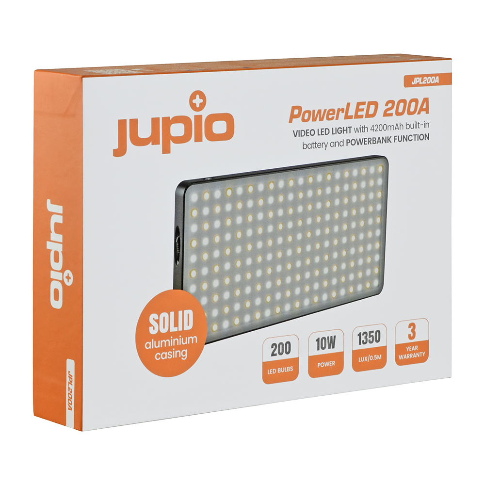 Jupio PowerLED 200 pannello Led con caricabatteria
