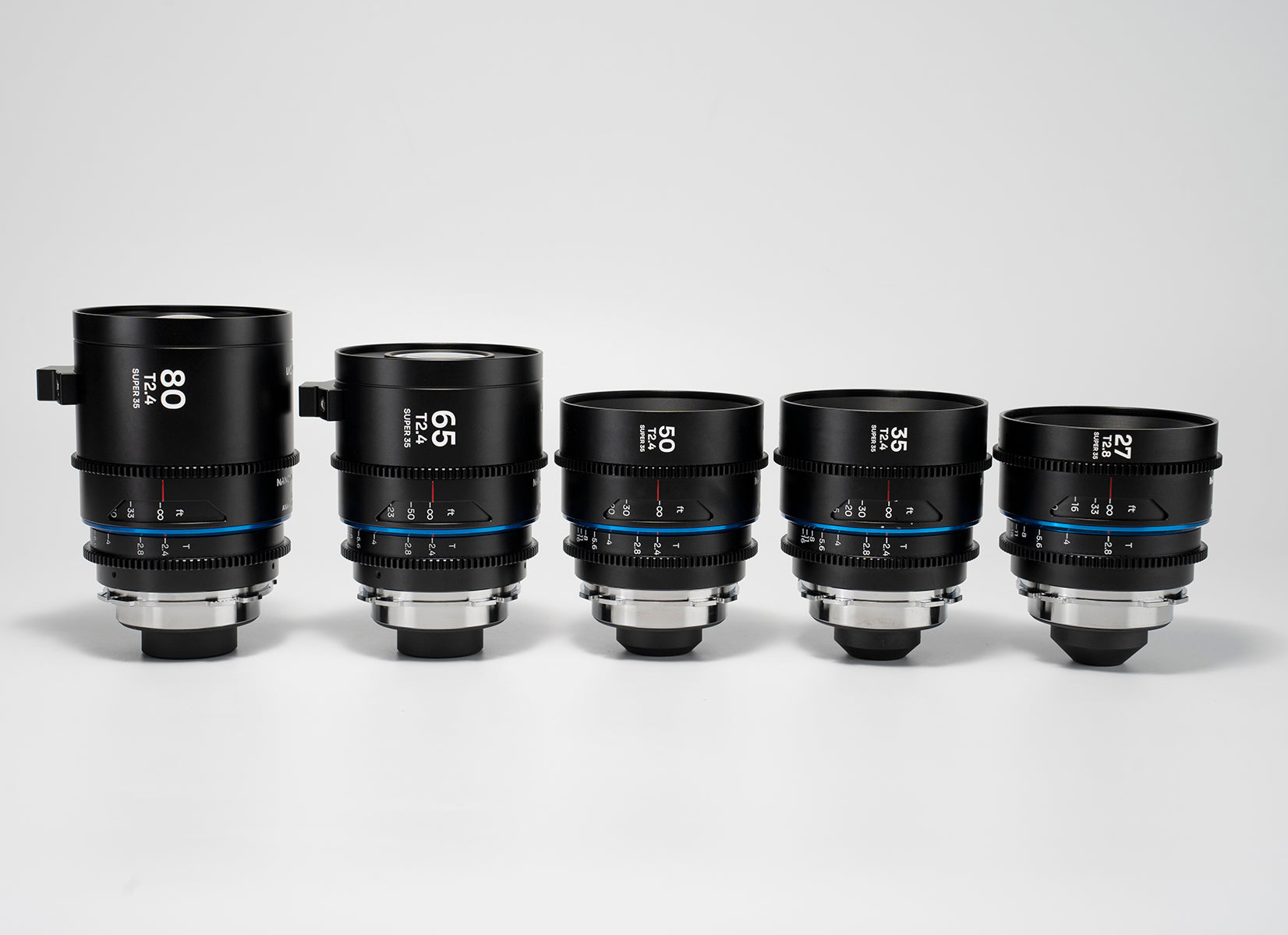 Laowa Venus Optics  S35 Prime Kit NanoMorph (27mm-35mm-50mm-65mm-80mm) Blue Arri PL (Default) + EF Cine