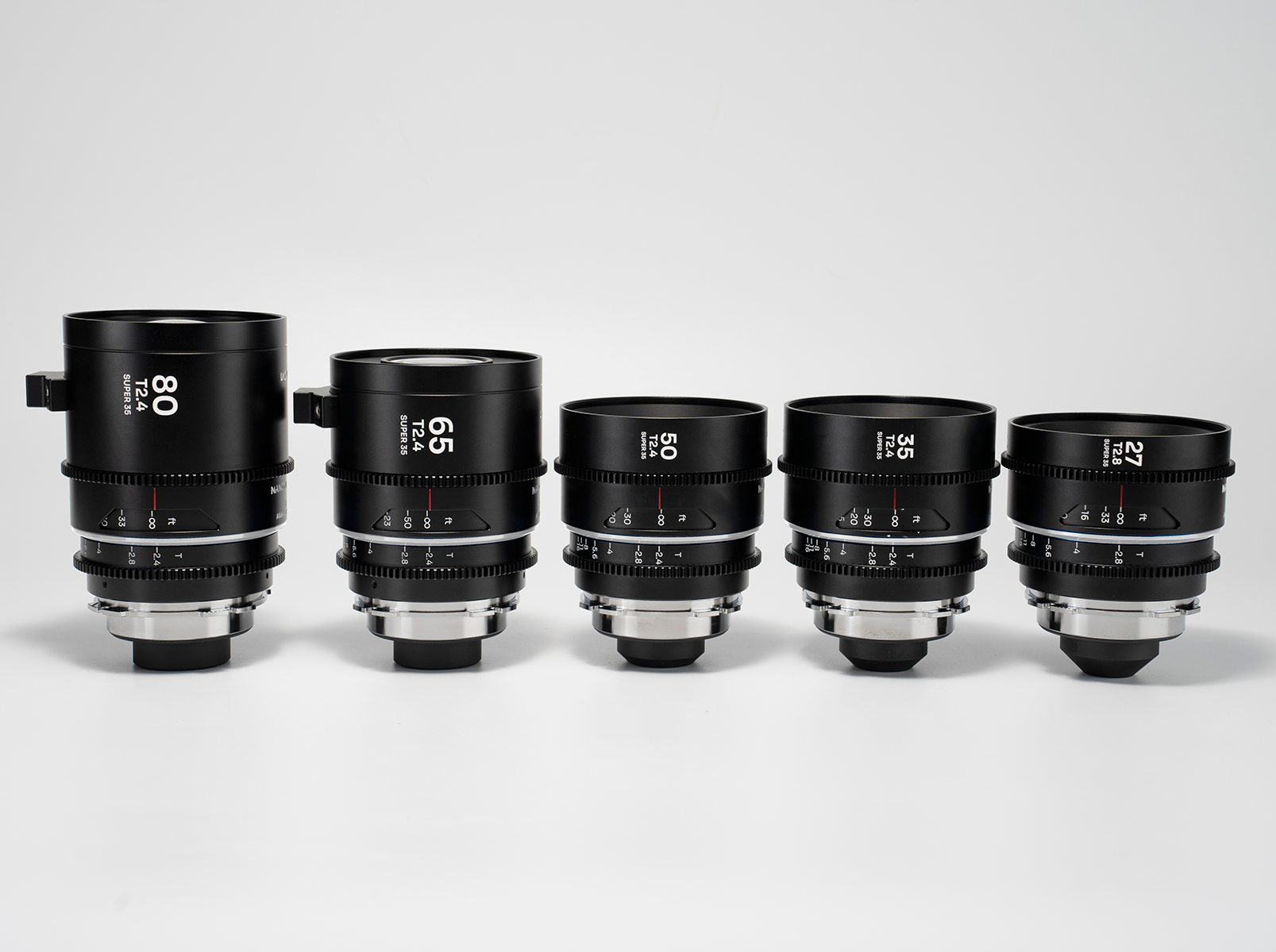 Laowa Venus Optics  S35 Prime Kit NanoMorph (27mm-35mm-50mm-65mm-80mm) Silver Arri PL (Default) + EF Cine