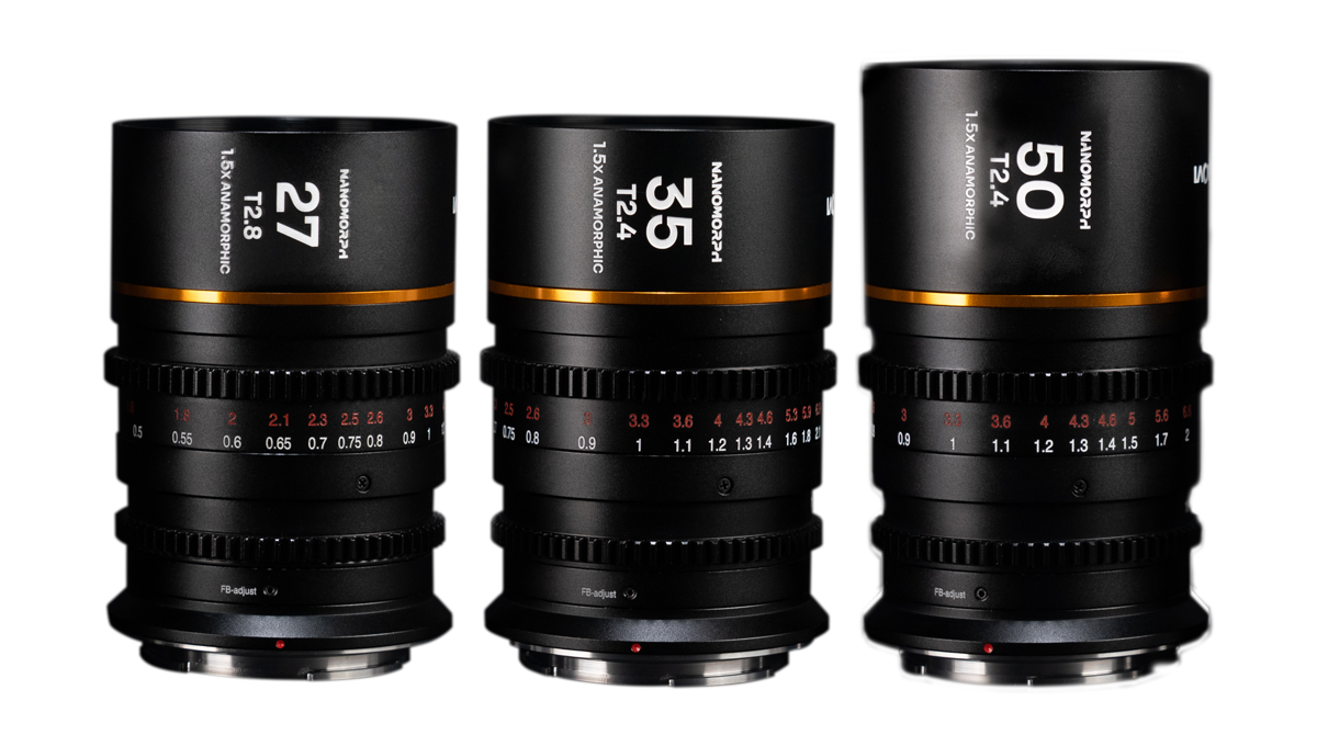 Laowa Venus Optics S35 Prime Kit NanoMorph (27mm-35mm-50mm) Ambra DL Cine