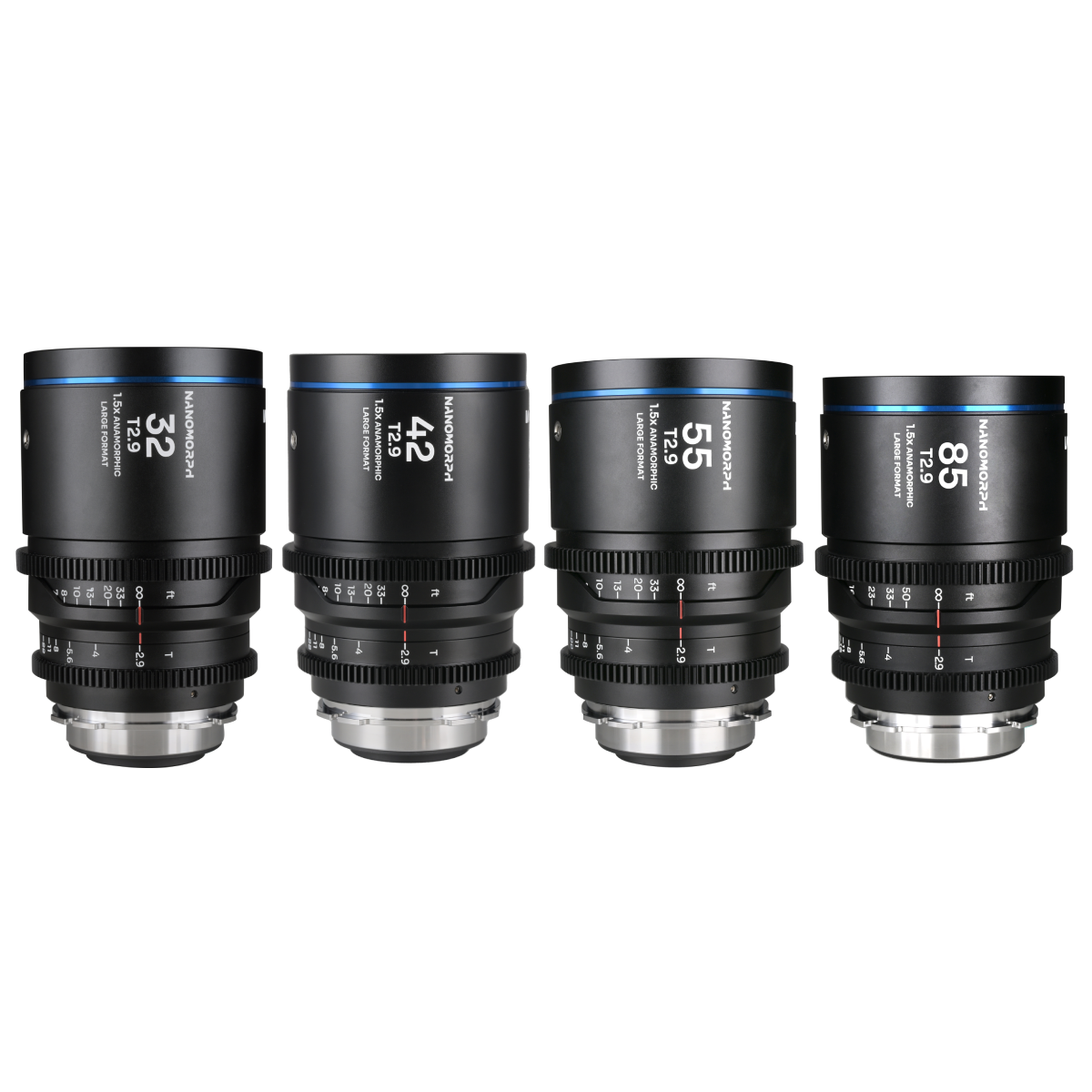 Laowa Venus Optics Kit obiettivo NanoMorph LF Prime 4 lenti 32mm+42mm+55mm+85mm  Blu PL+EF  Cine