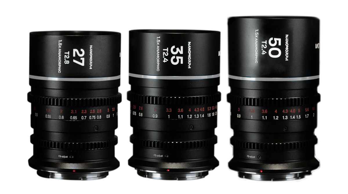Laowa Venus Optics  S35 Prime Kit NanoMorph (27mm-35mm-50mm) Silver Fuji X Cine