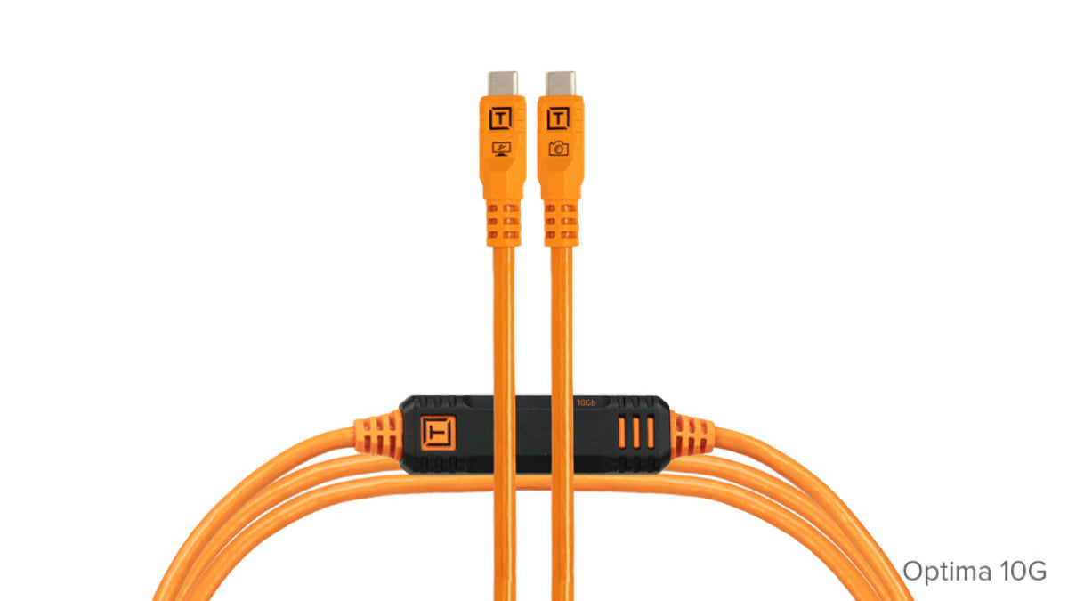 Tether Tools TetherPro Optima cavo 10G USB-C  dritto 4.6m  arancione ad alta visibilit�