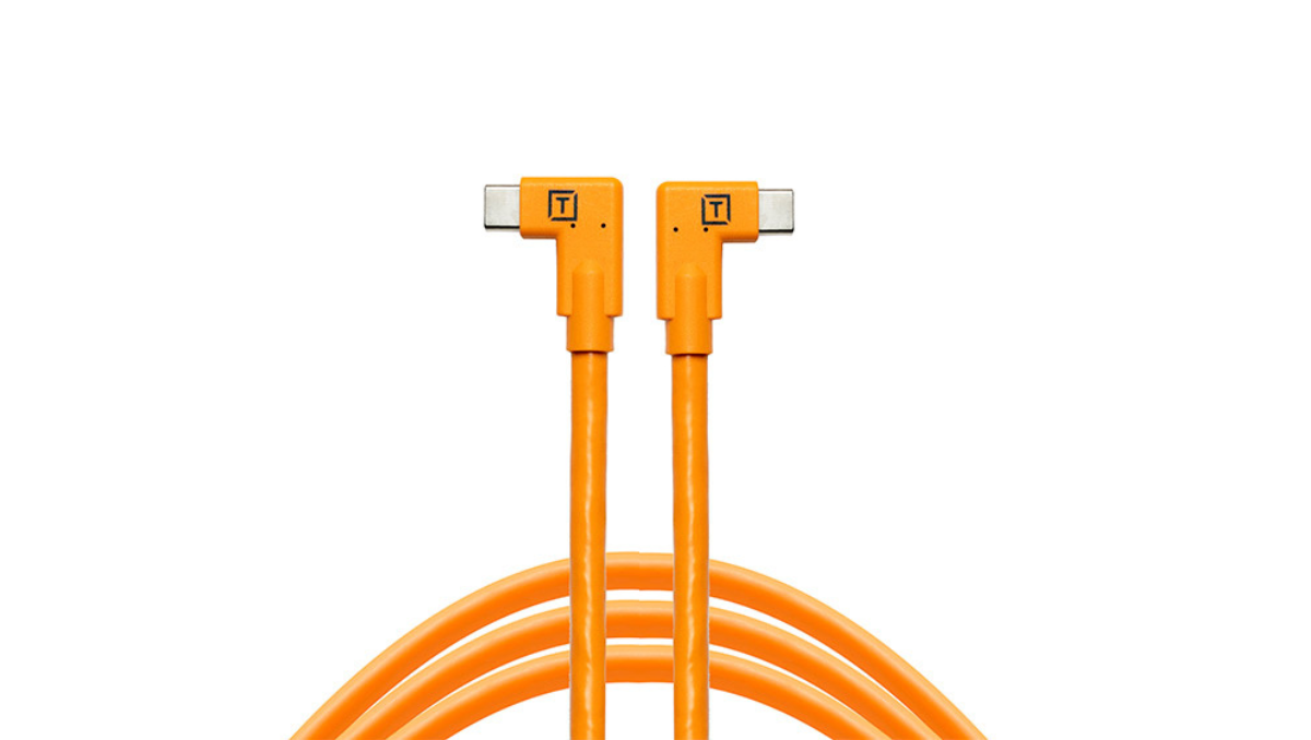 Tether Tools TetherPro Cavo da USB-C a USB-C  (angolo retto/angolo retto) 4.6m arancione ad alta visibilita