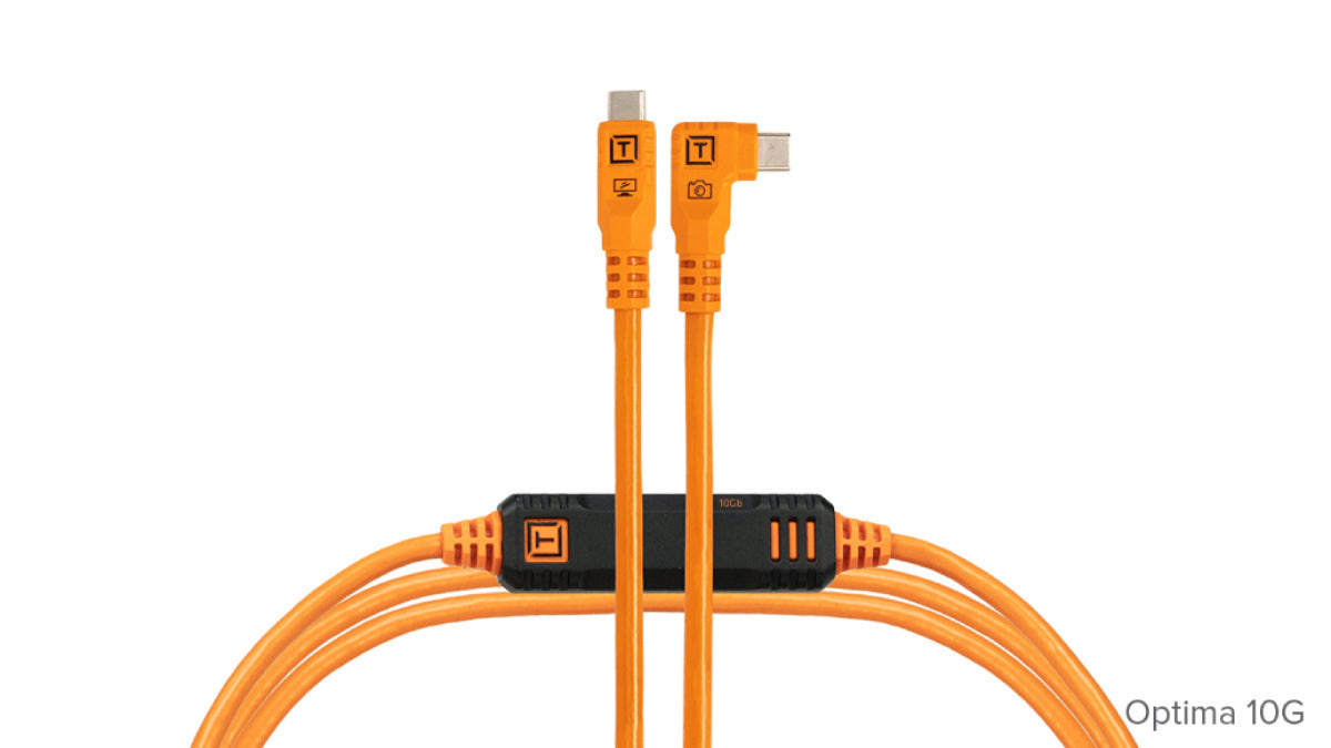 Tether Tools TetherPro Optima cavo 10G USB-C  angolare destro 4.6m  arancione ad alta visibilit�